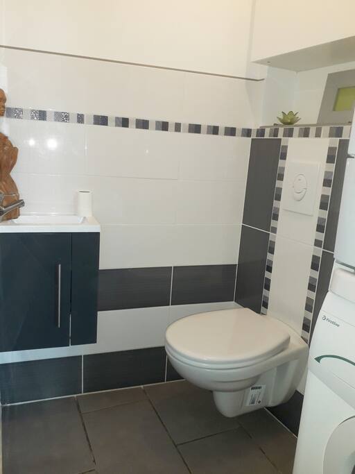 Wc avec lave-linge et sèche-linge