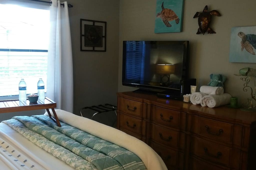 46" Flat Screen TV with DVR So You Can Record What You Don't Want To Miss & Of Course Wifi and Cable