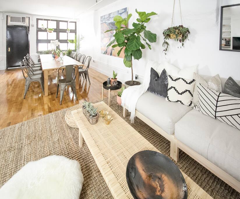 Living area is generously sized and well lit.