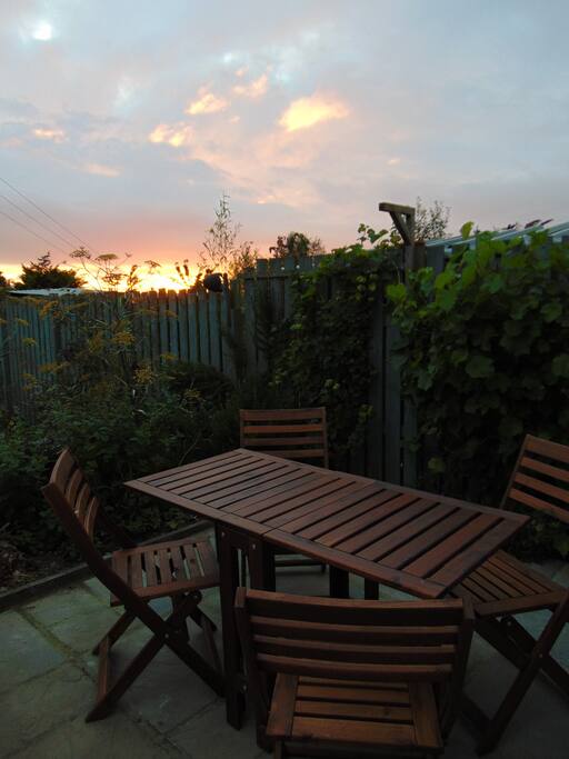 Sunset from patio.