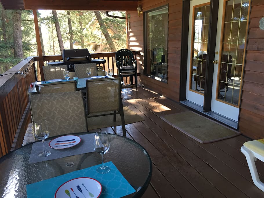 Relax on the large outdoor deck.