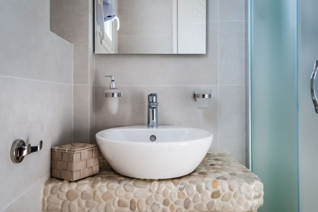 Bathroom desing of the Sea view suite