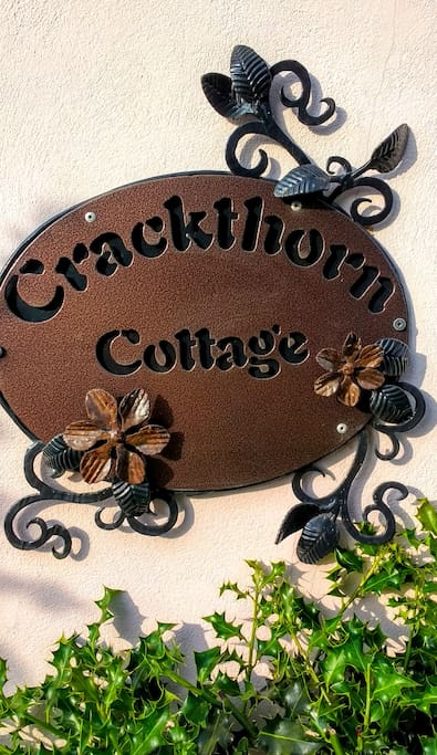 Our village has house names, no house numbers, look for this sign to the right of our front door