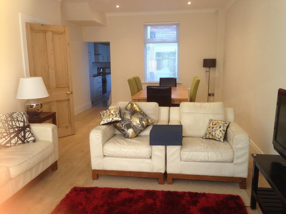 Spacious lounge with dining area