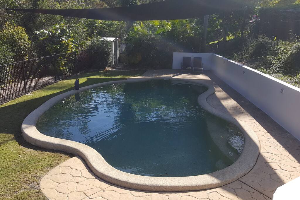 Pool area for lazing around.