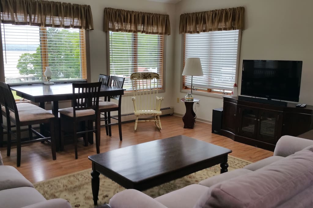 View from front door. Kitchen to right of door.
