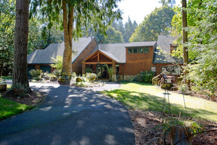 Secluded lodge near the city.
