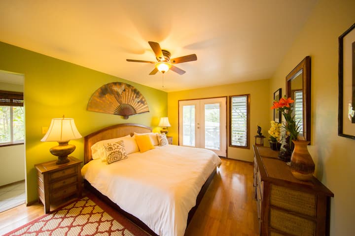 Master bedroom with private lanai. 