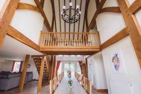 Large country barn cottage, lovely interior & view