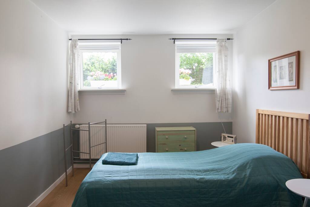 Beds can be put together with a device to make a double bed.