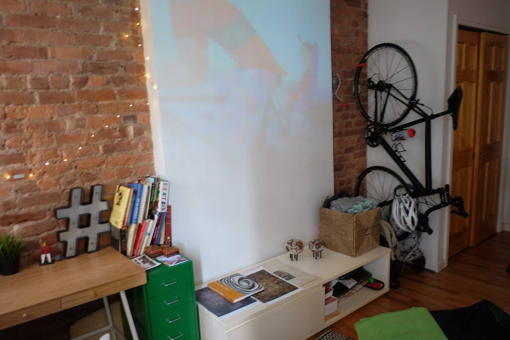 You can use the projector.