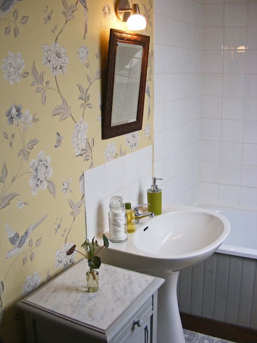 Enjoy a relaxing bath after a busy day exploring the area.