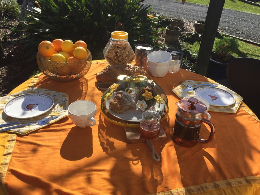 Breakfast on the patio