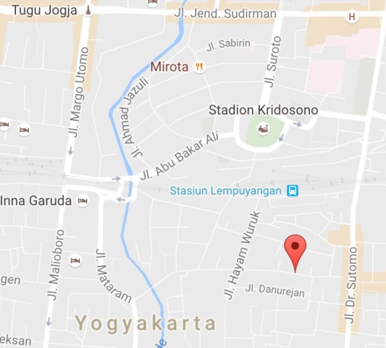 Only 1 km from Malioboro (hanya 1 km dari Malioboro)