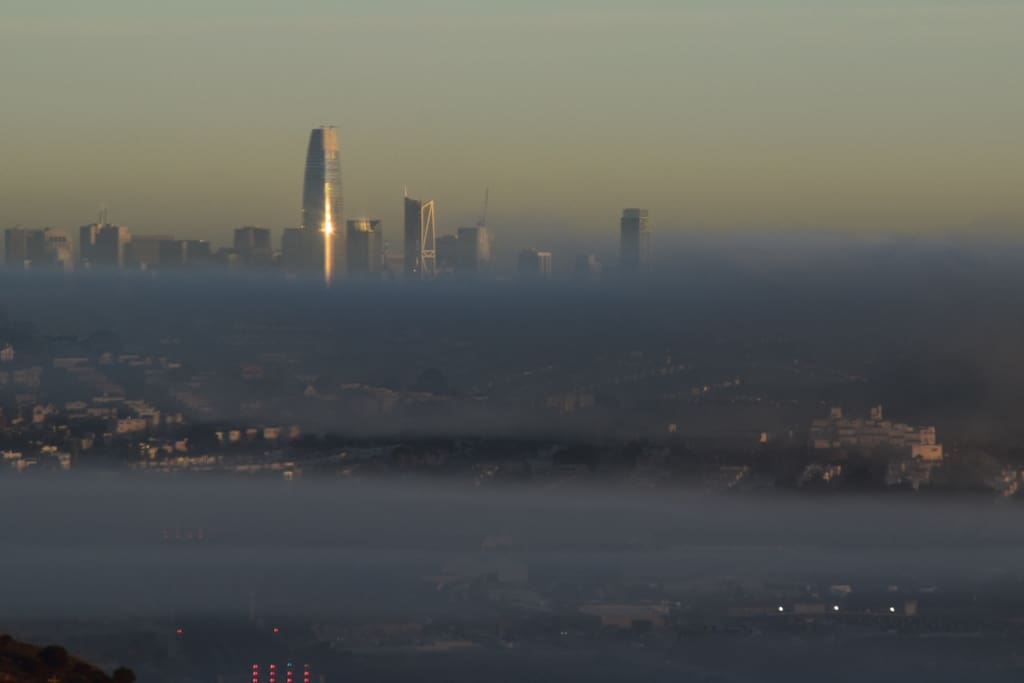 SF on a foggy morning (Brisbane still sunny)