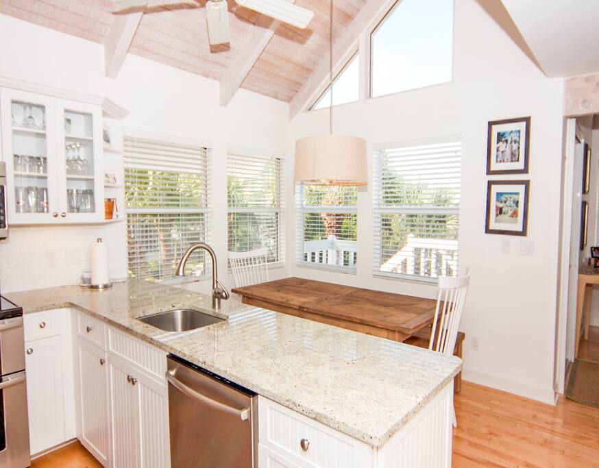 kitchen and dining room