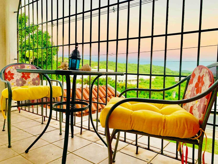 Private balcony with an ocean view!