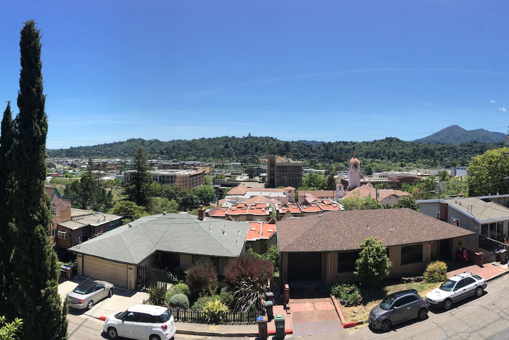 Sweeping views of San Rafael from your balcony.