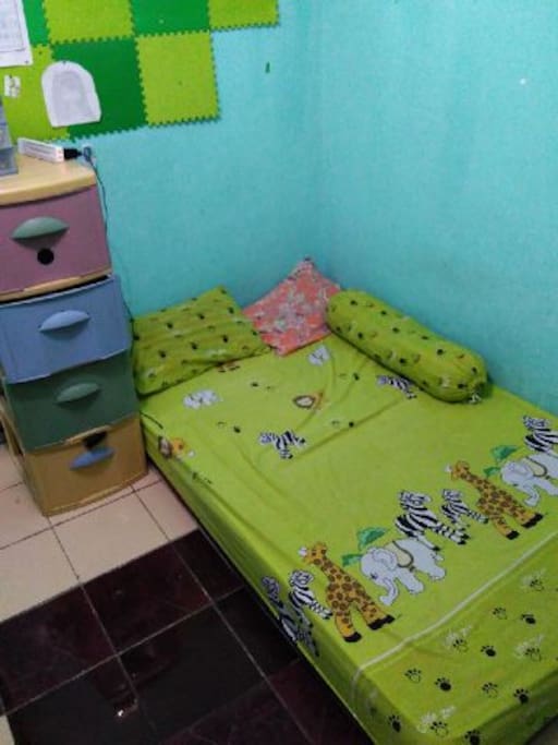 Plastic cabinet, bed