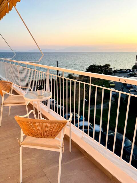 Beachfront and spacious house.