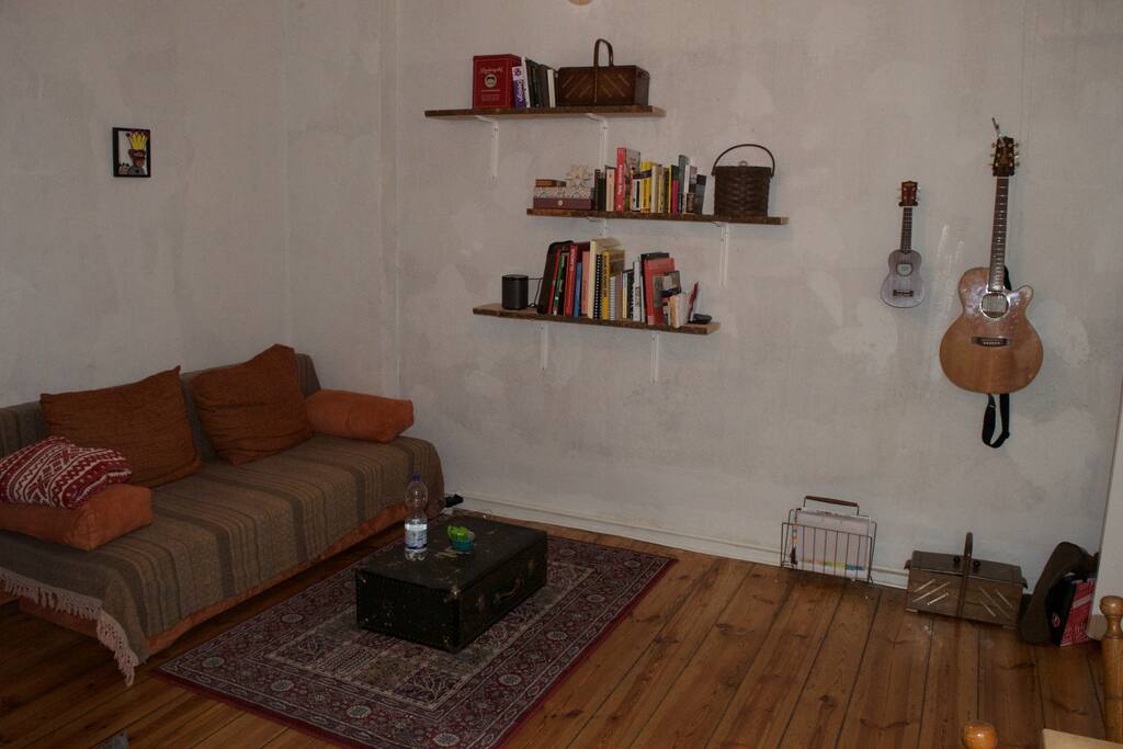 Living room with pull out couch