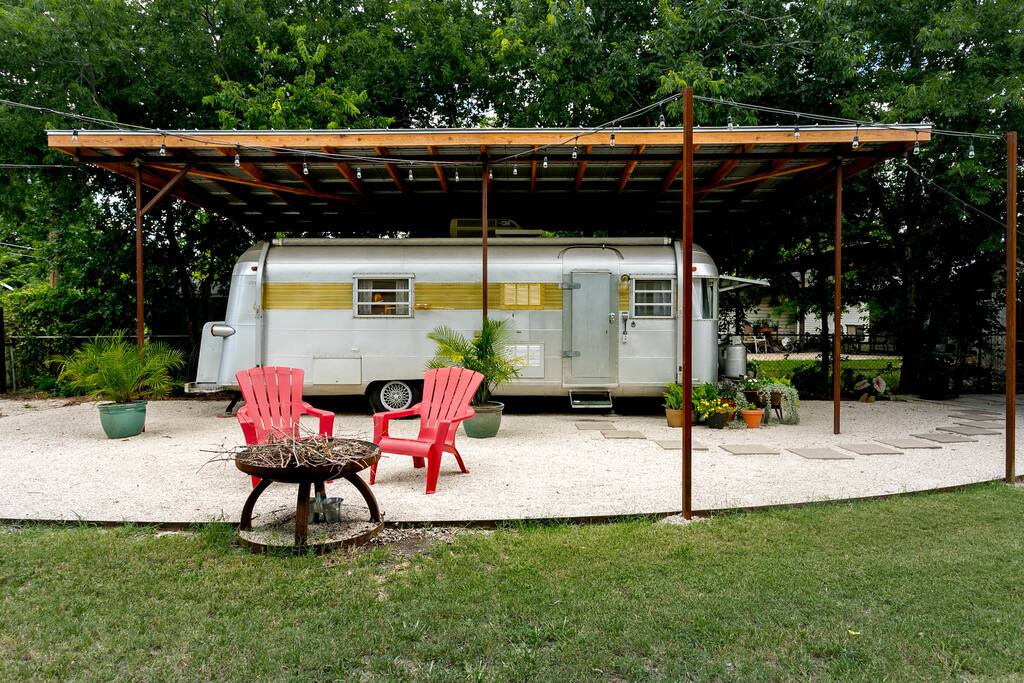 You get lounge chairs, a fire pit, and a privacy.