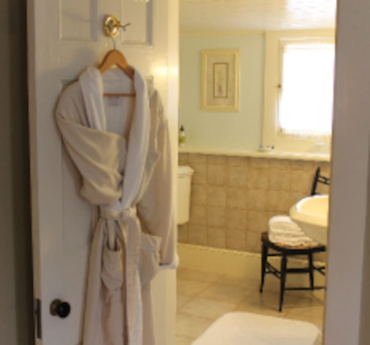 Snuggle up in one of our plush bathrobes for the evening