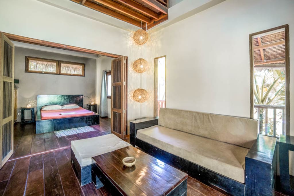 Chambre 1, avec air conditionné, portes coulissantes sur le salon
