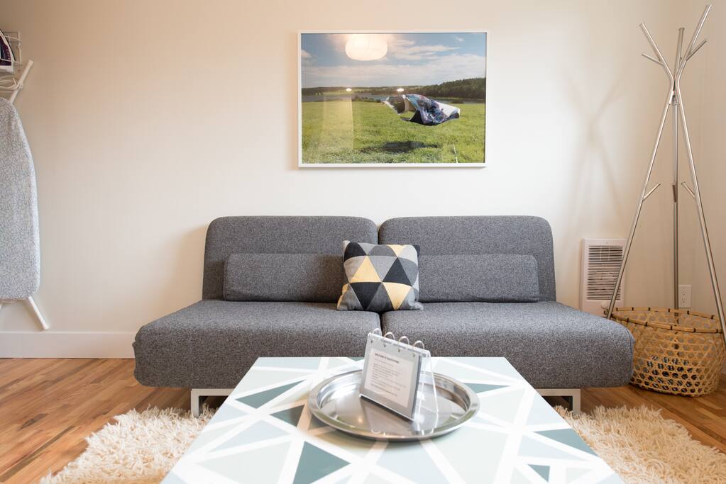Comfy sofa.