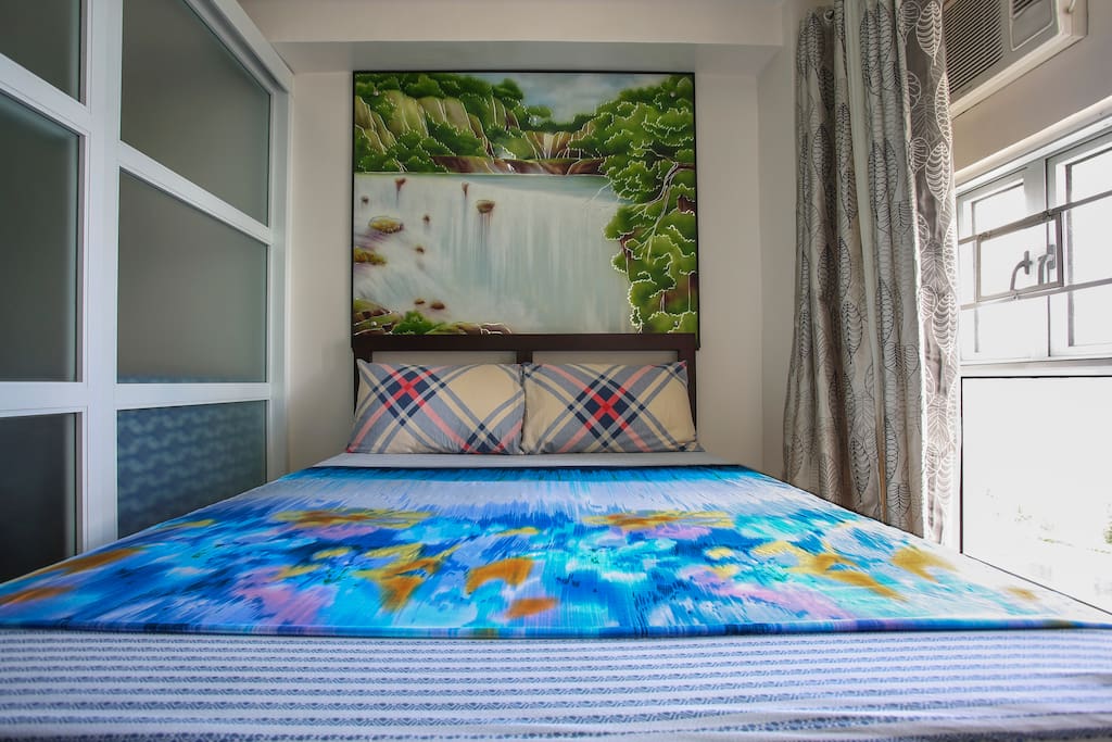 Double Bed Size (54"x75"). If you are tall and big, this might not be ideal for you.