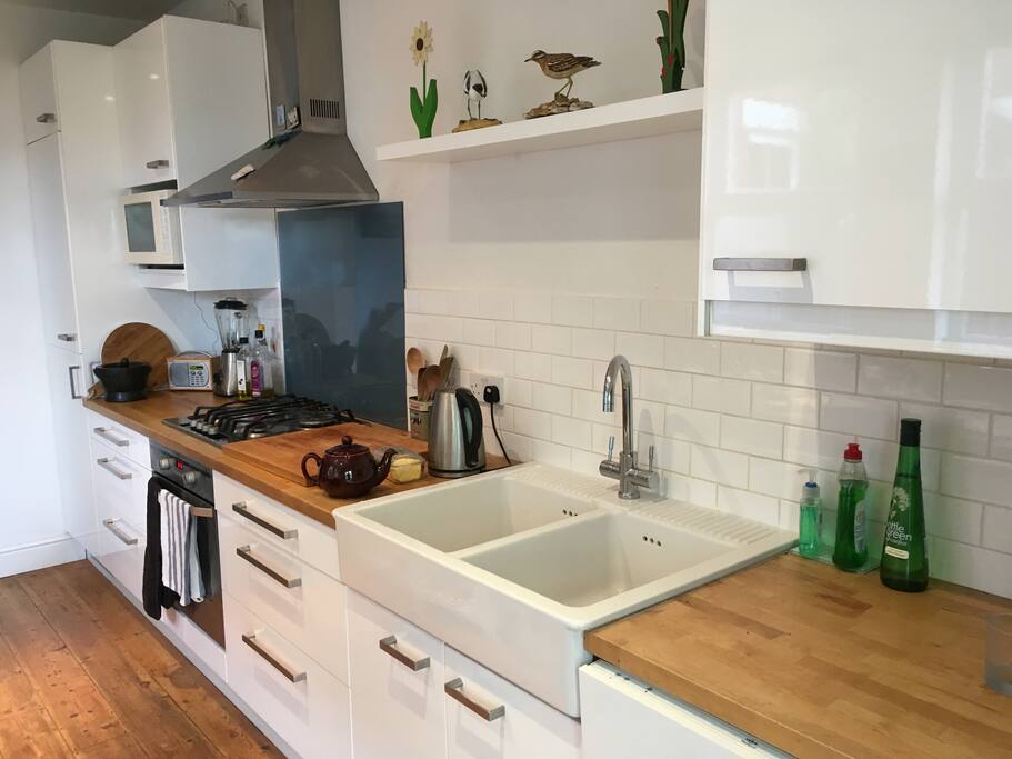 Clean white kitchen