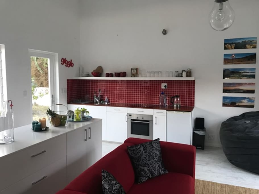 studio with new kitchen