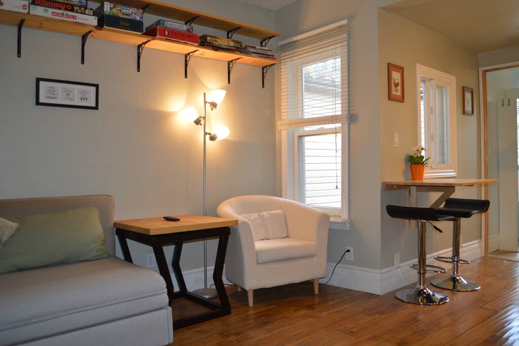 Living space - kick back and play a game, watch Netflix, and relax