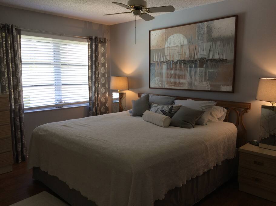 Recently updated Master with King Bed