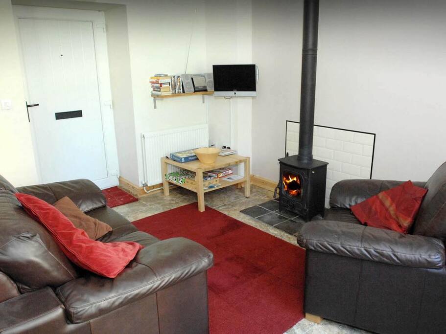 Living Area with Log Burner