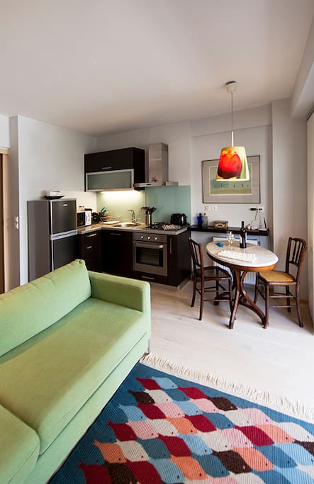 LIVING ROOM AND OPEN PLAN KITCHEN