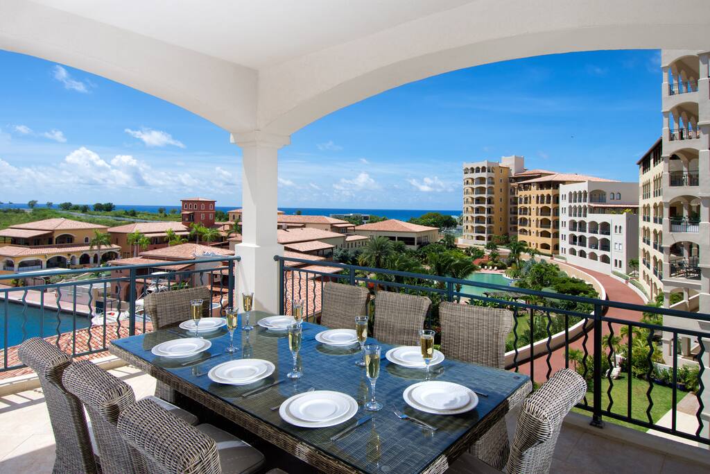 Terrace overlooking the complex