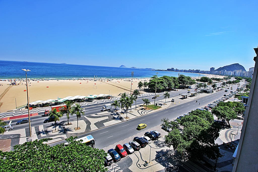 Maravilhosa vista pra a praia de Copacabana.