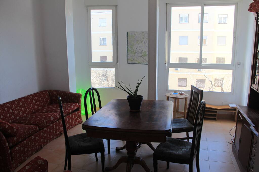 The lightful, warm living room