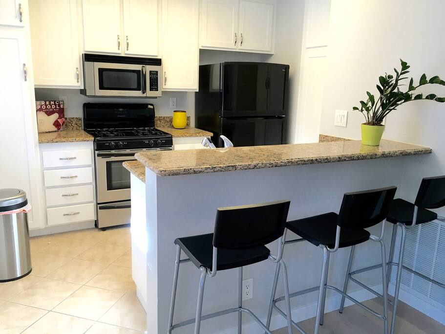 Full kitchen with pantry storage