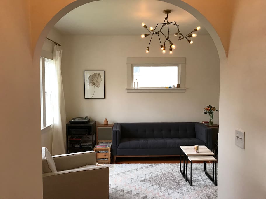 Entryway into living room