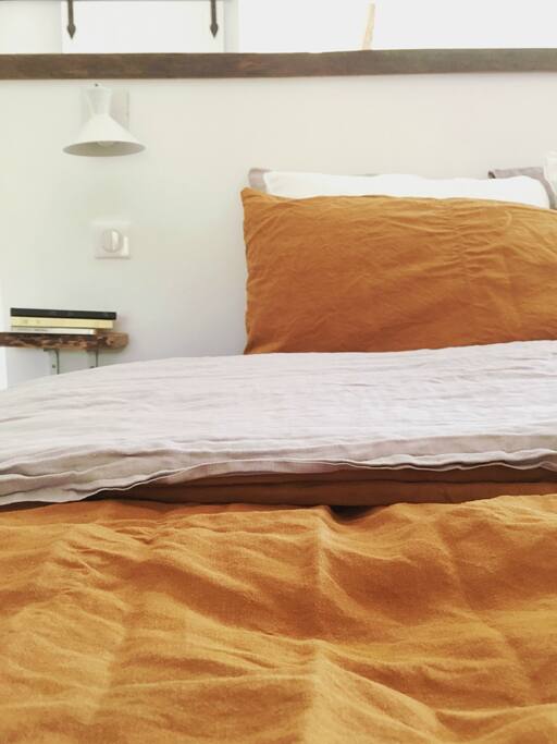 chambre2 draps en lin lavé