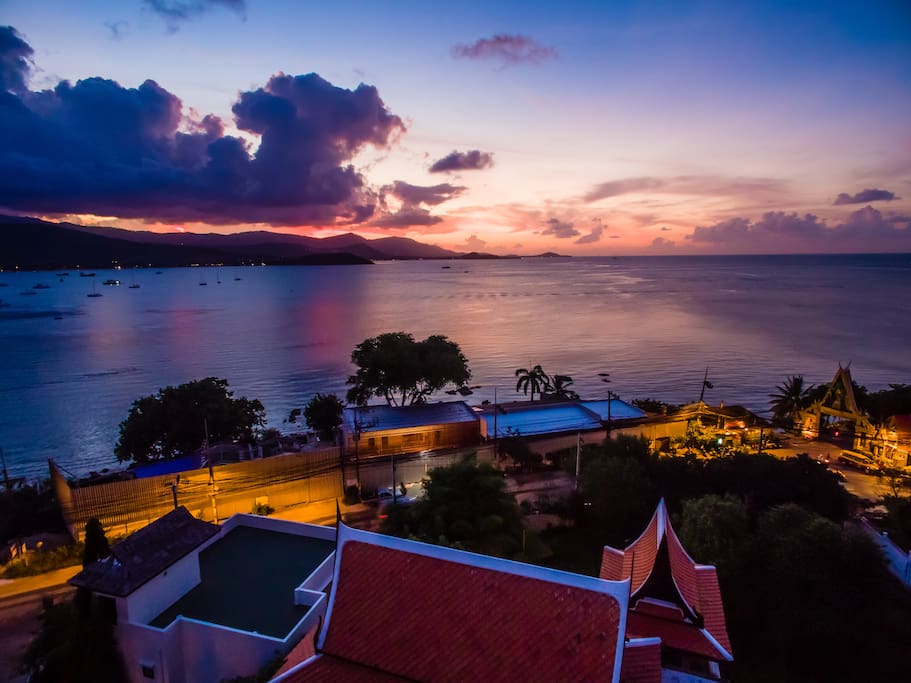 Beautiful Sunset views over Bangrak Bay
