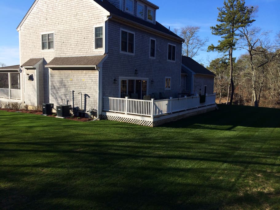 Back yard and deck