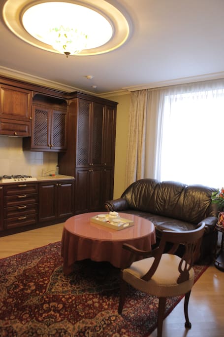 Living Room with kitchenette