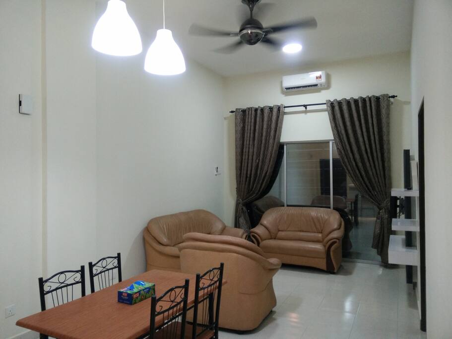 Living Hall with 2 Unit of Syiling Fan