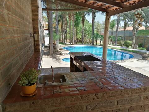 Cozy house with a heated pool