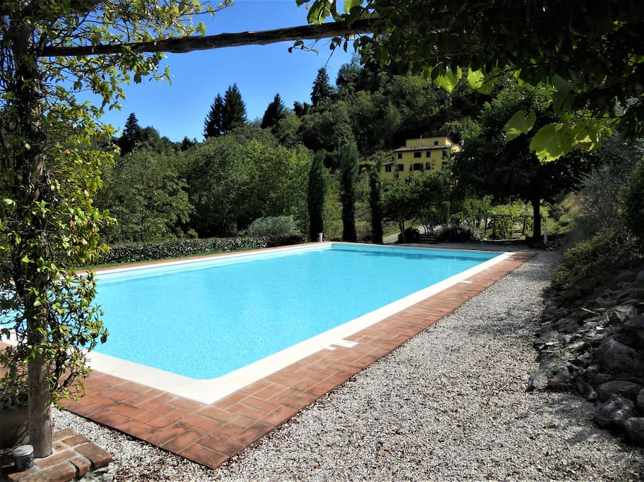 View of house from large pergola area