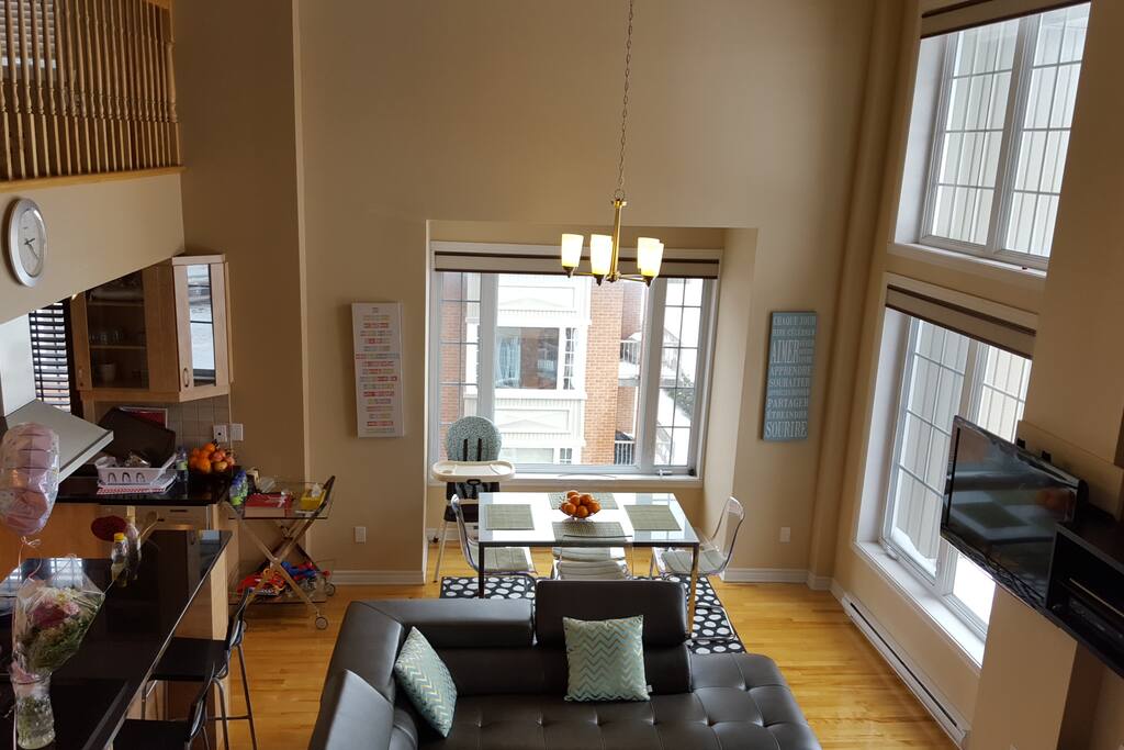 View from the staircase leading to the mezzanine