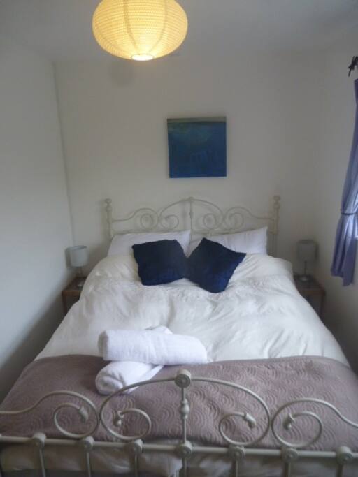 Comfortable king size bed.